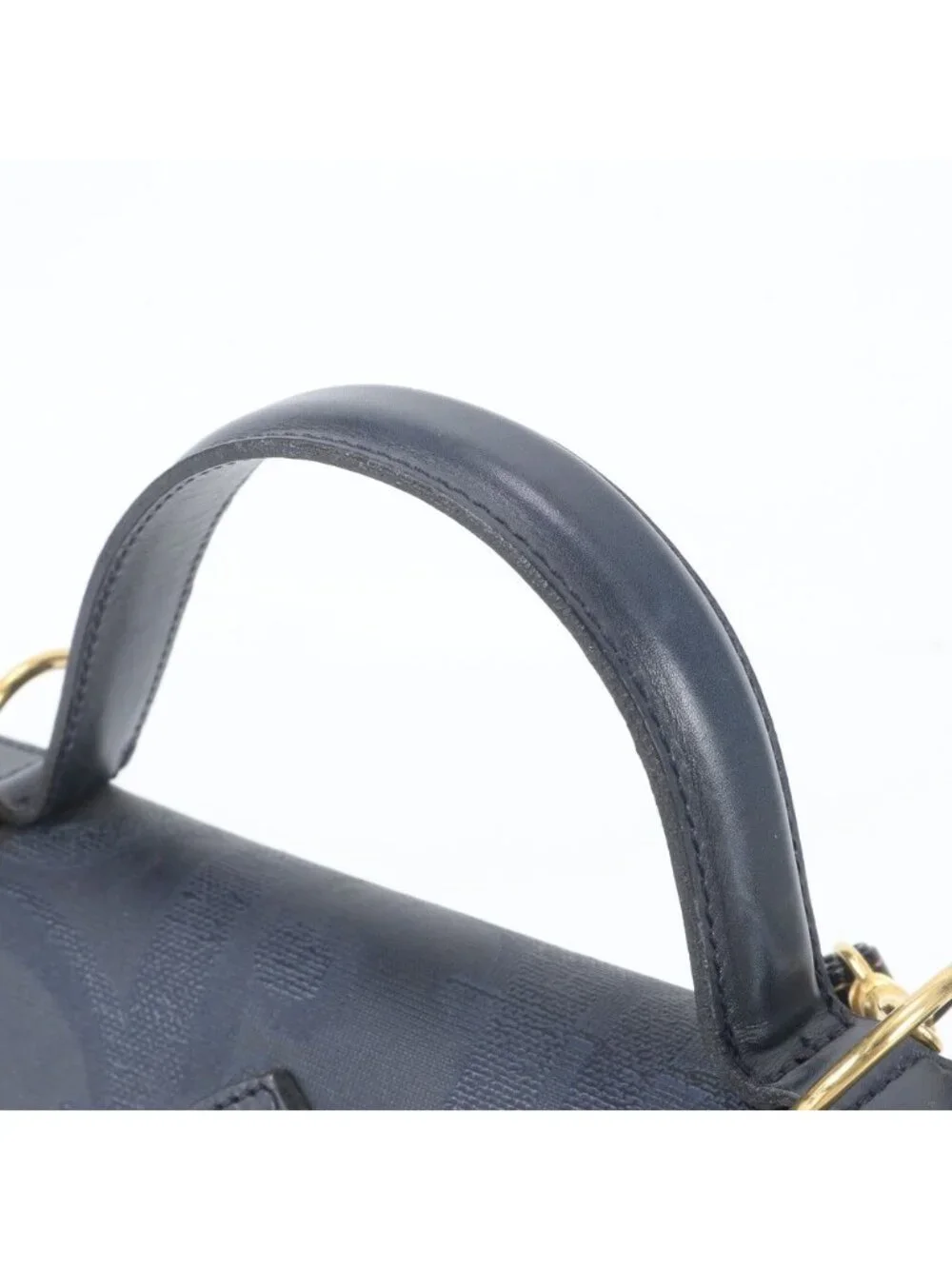 Dior Vintage Trotter Leather 2-Way Shoulder Bag Crossbody